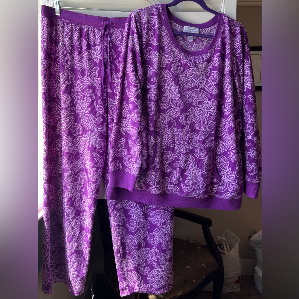 Carole Hochman  - 1X - Purple Paisley Lounge Set -PJ’s